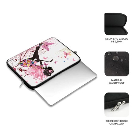 Funda subblim trendy sleeve para portatil 15.6 pulgadas neo hada