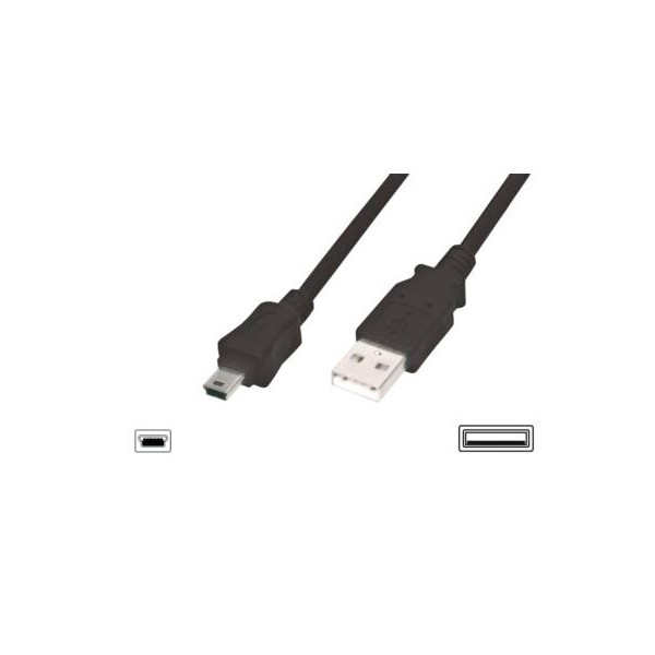 Cable usb 2.0 equip tipo a -  b mini (5pin) 1.8m