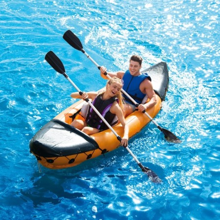 Bestway 65077 -  kayak hinchable hydro - force lite - rapid con remos 2 personas 321 x 88 x 44 cm