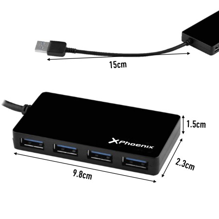 Hub phoenix usb 4 puertos usb 3.0 portatil