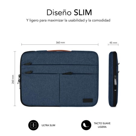 Funda subblim air padding 360 sleeve para portatil 13.3 pulgadas - 14 pulgadas azul