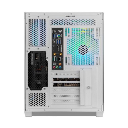 Caja ordenador gaming hummer astra neo atx argb cristal templado blanco