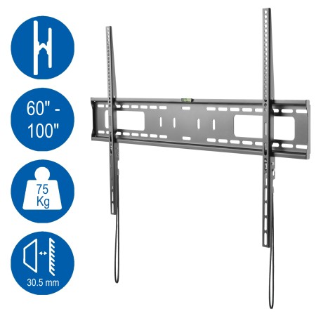 Soporte de pared ewent ew1504 para tv de 60 pulgadas - 100 pulgadas carga maxima 75kg
