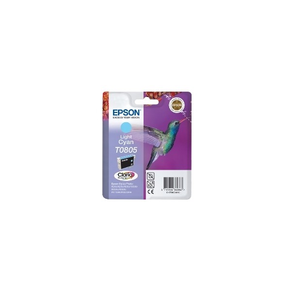 Cartucho tinta epson t0805 cian claro 7.4ml stylus photo r265 -  360 -  rx560 -  colibri
