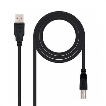 Cableimpresora nanocable usb tipo a 2.0 a usb tipo b 2.0 1.8m negro macho - macho