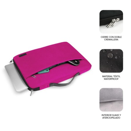 Funda subblim elegant laptop sleeve para portatil 13.3 pulgadas - 14 pulgadas rosa