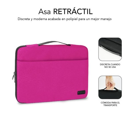Funda subblim elegant laptop sleeve para portatil 13.3 pulgadas - 14 pulgadas rosa