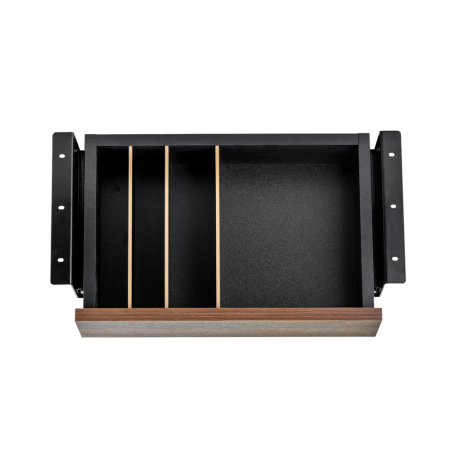 Cajon phoenix para escritorio artisan combinación negro y madera nogal