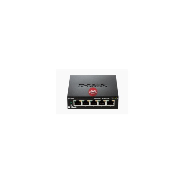 Switch d - link 5 ptos 10 - 100 - 1000 gigabyte metal