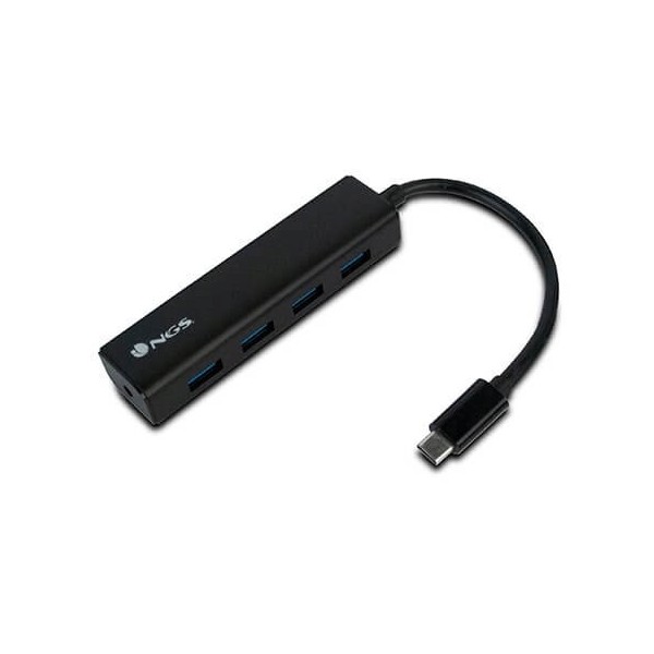Hub 4 puertos usb 3.0 ngs negro - 5gbps