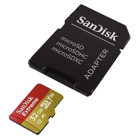 Tarjeta memoria micro secure digital 32gb sandisk extreme clase 10 uhs - i + adaptador