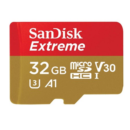 Tarjeta memoria micro secure digital 32gb sandisk extreme clase 10 uhs - i + adaptador