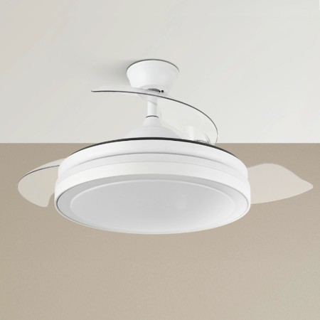 Ventilador dc esparta 72w 6120lm blanco 3 aspas desp. 107d 3 colores c - remoto+ temporizador+memoria
