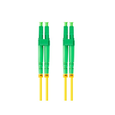Latiguillo fibra optica lc - apc a lc - upc lanberg 2m mono duplex g657a1 lszh amarillo