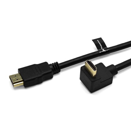 Cable hdmi a - a  90 grados awg 24 clase 2.0  de 3 m
