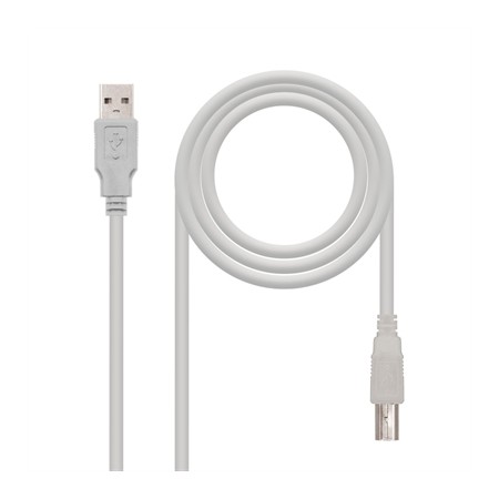 Cable usb 2.0 tipo a a usb tipo b nanocable 3m beige macho - macho