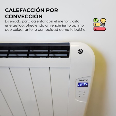 Yoevu radiador eléctrico bajo consumo 12 elementos 1800w de pared o pie blanco