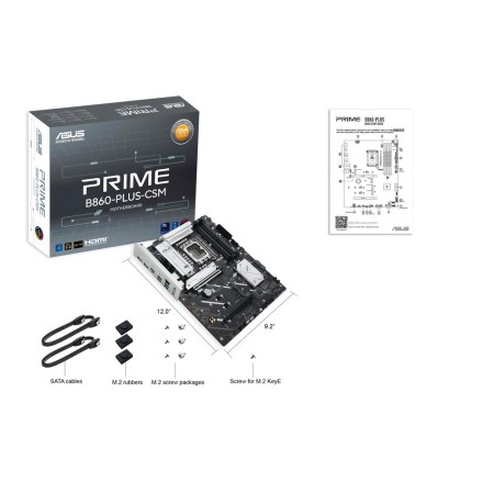 Placa base asus intel prime b860 - plus - csm  socket 1851 ddr5 x4 max 256gb hdmi displayport atx