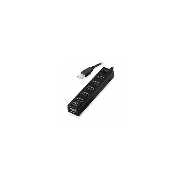 Hub ewent 7 puertos + entrada y salida -  usb 2.0