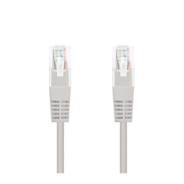 Cable red nanocable latiguillo rj45 utp cat6 0.5m gris 50cm