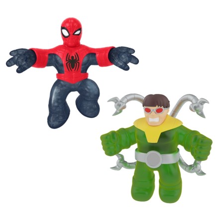 Pack de 2 figuras bandai goo jit zu marvel héroes spiderman vs dr octopus