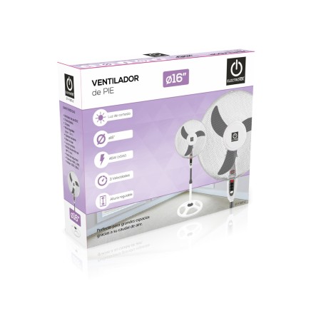 Ventilador de pie thulos et - f16sfv2 40cm - regulable hasta 1.3m - 45w