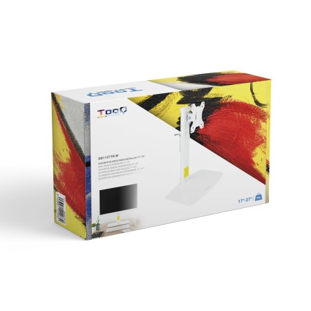 Soporte de mesa tv tooq 17 - 27 pulgadas blanco