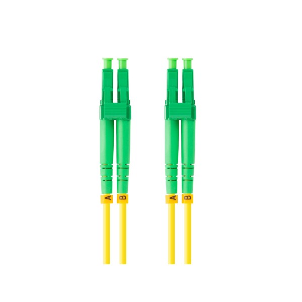 Latiguillo fibra optica lc - apc lanberg 2m mono duplex g657a1 lszh amarillo