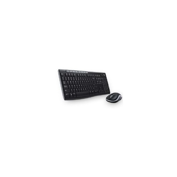 Teclado + mouse logitech mk270 optico wireless inalambrico usb 2.0 negro
