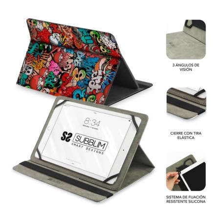 Funda subblim trendy case para tablet 10.1 pulgadas graffiti