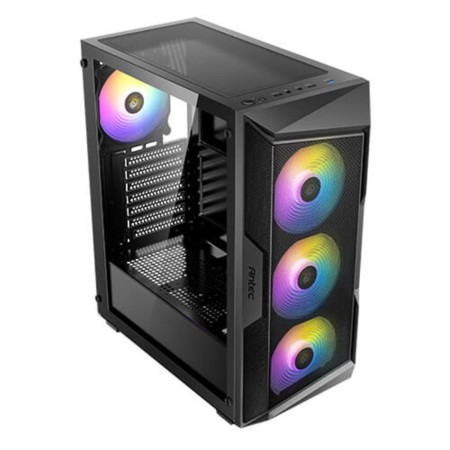 Caja ordenador gaming antex ax61 micro atx argb  cristal templado negro