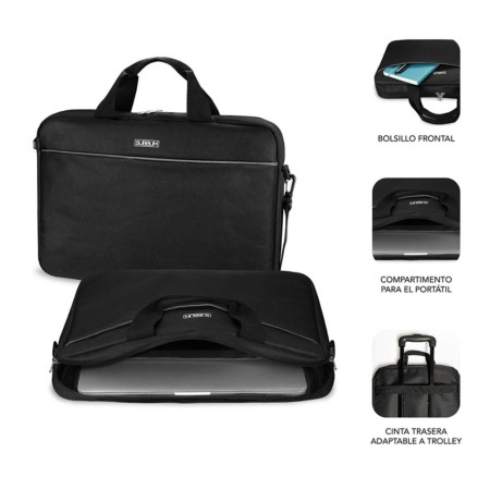 Maletin + raton subblim para portatil 15.6 pulgadas negro