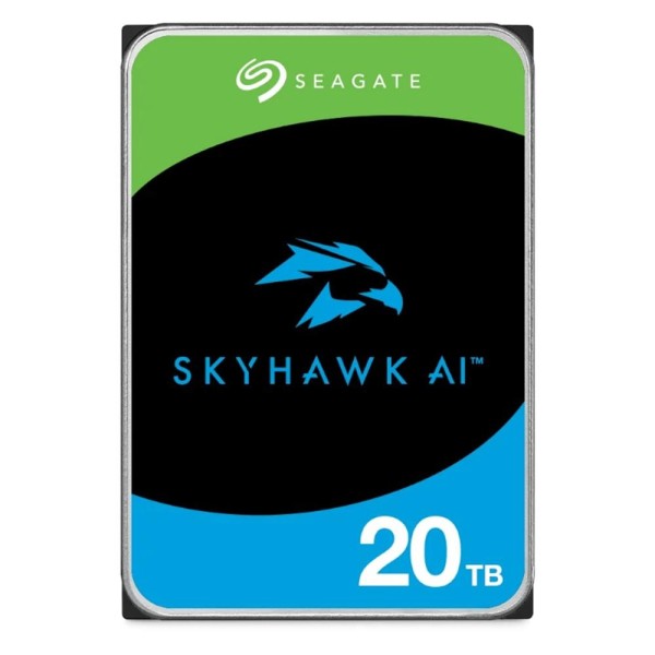Disco duro interno hdd seagate skyhawk ai st20000ve003 20tb 3.5 pulgadas 512mb sata 6gb - s