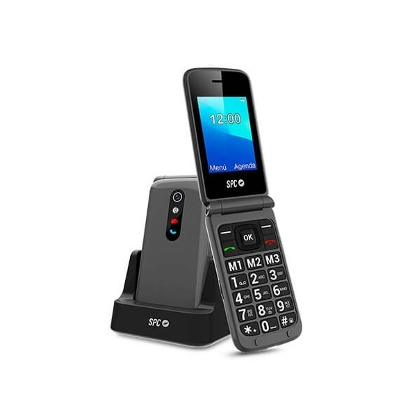 Telefono movil spc stella 2 titanium tipo tapa - dual sim -  2.4 pulgadas -  radio -  bluetooth -  boton sos
