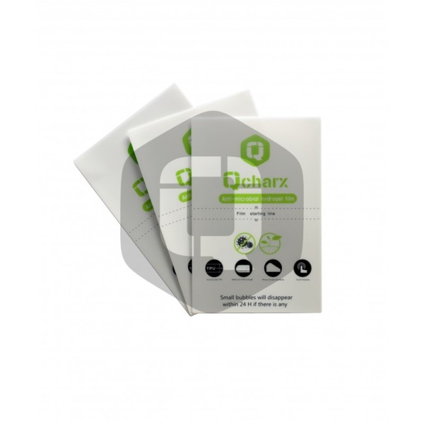 Laminas de proteccion frontales qcharx hidrogel antibacterias qx1 lite 10 unidades