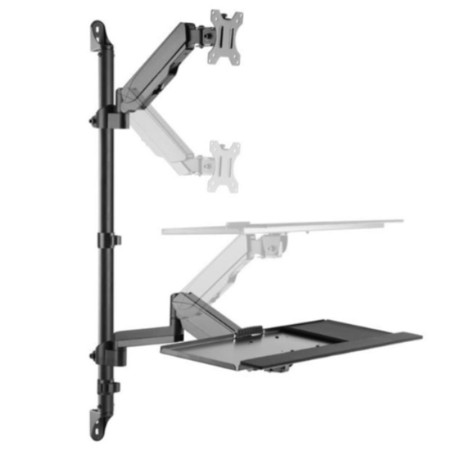 Soporte pared equip vesa hasta 32 pulgadas 100x100 max 8kg + soporte teclado max 1kg
