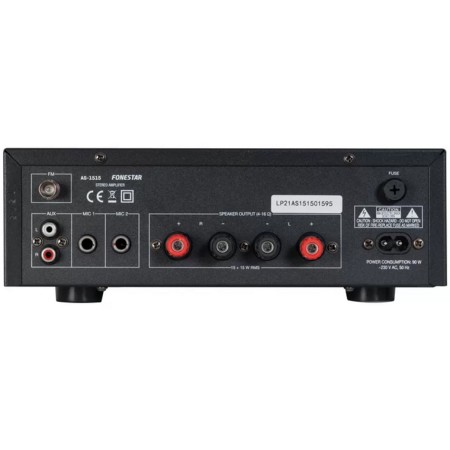 Amplificador estereo hifi fonestar as - 1515 - bluetooth - radio fm - 15 + 15 w rms usb -  mp3