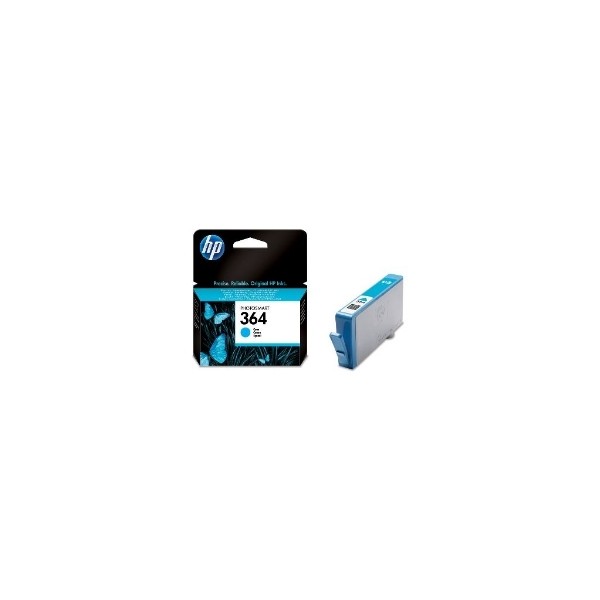 Cartucho tinta hp 364 cb318ee cian 3ml d5460 -  b8550 -  c6380 -  c5380