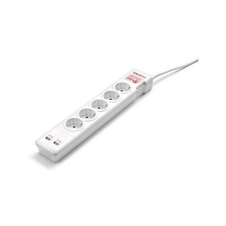 Regleta salicru sps safe 5+ -  5 tomas schuko -  2 usb