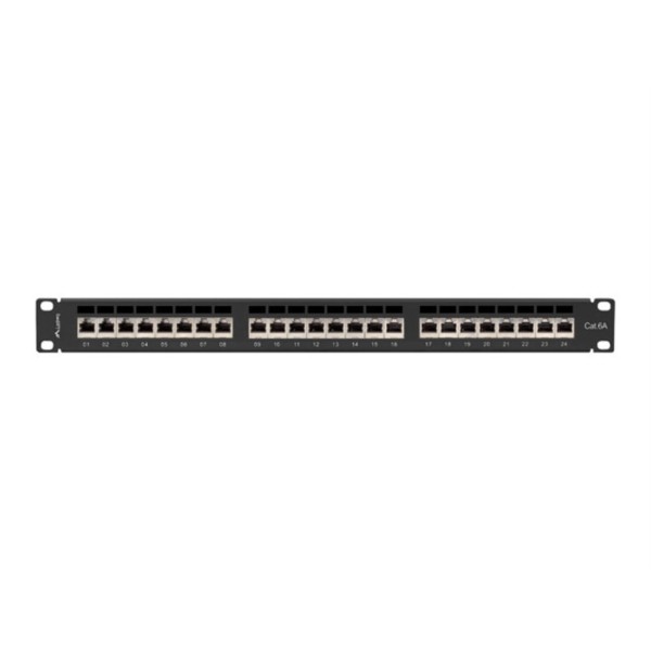 Patch panel lanberg 24 puertos 1u cat.6a ftp 19 pulgadas negro