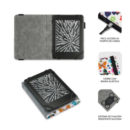 Funda subblim clever ebook case 6 pulgadas mariposas