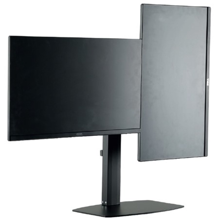 Soporte de mesa ewent ew1538 con resorte de gas para 2 monitores de hasta 27 pulgadas