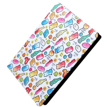 Funda universal silver ht wave 9 pulgadas - 11 pulgadas cool candy blanco y azul