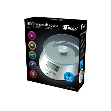 Bascula de cocina digital thulos th - ds8001 carga maxima 5kg