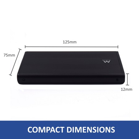 Carcasa portatil ewent para discos duros -  usb 2.0 -  sata 2.5 pulgadas