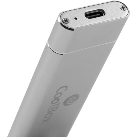 Mini carcasa disco duro - hdd - ssd coolbox coo - mcm - nvme nvme m.2 usb 3.1 gen usb tipo c 2 aluminio plata