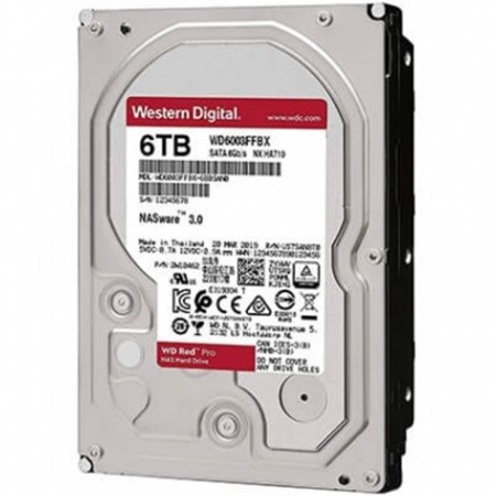 Disco duro interno hdd wd western digital nas red pro wd6003ffbx 6tb 3.5 pulgadas sata 3 7200rpm 256mb