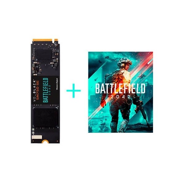 Disco duro interno ssd wd western digital black sn750 wdbb9j5000anc - wrsn 500gb m.2 pcie 4.0 se+battlefield 2042