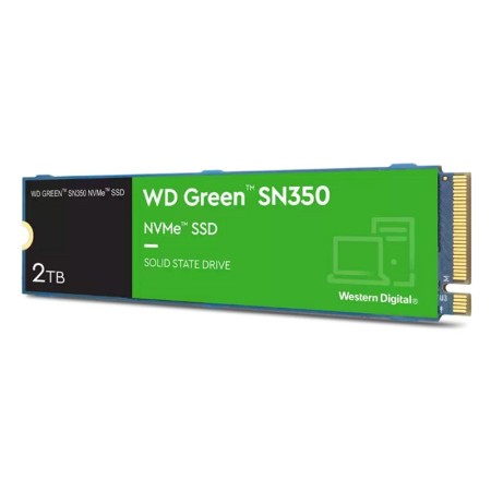 Disco duro interno ssd wd western digital green sn350 wds200t3g0c 2tb m.2 pci express 3.0 nvme