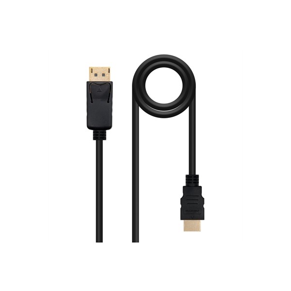 Cable displayport a hdmi nanocable 1m -  macho - macho -  negro